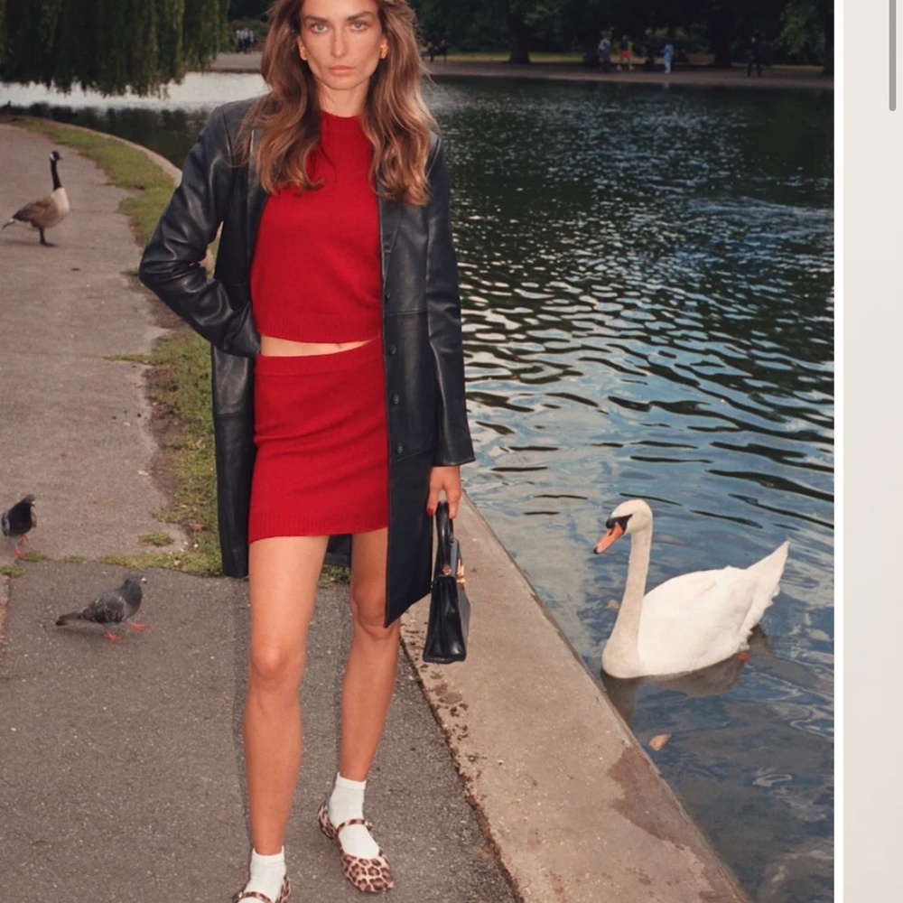 Reformation Londyn Cashmere Two Piece Red - Size M